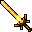 a golden magic sword