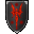 a black shield