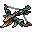 a green crossbow