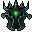 a green helmet