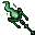 a green staff