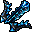 a blue crossbow