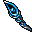 a blue staff